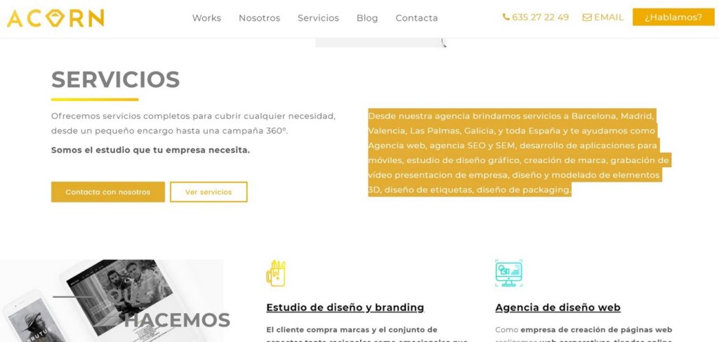 las mejores agencias de diseño web de España-somoswaka-acorn