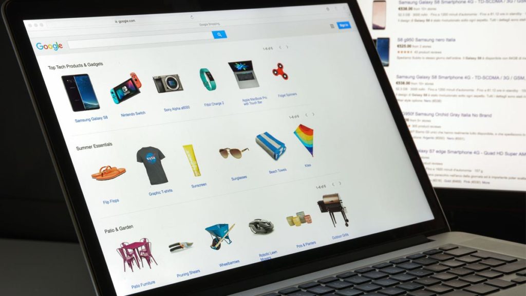 cómo aparecer en Google Shopping pantalla
