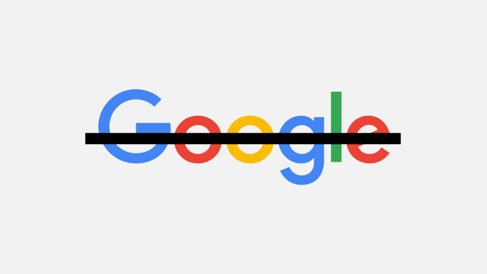 logo de google con tachadura